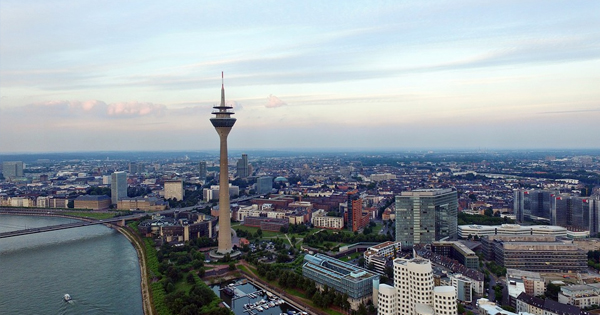 Vista aérea de Düsseldorf