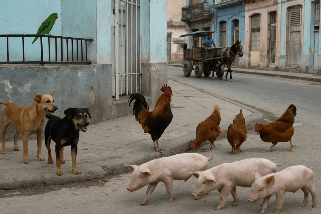 Recreación de una calle de La Habana