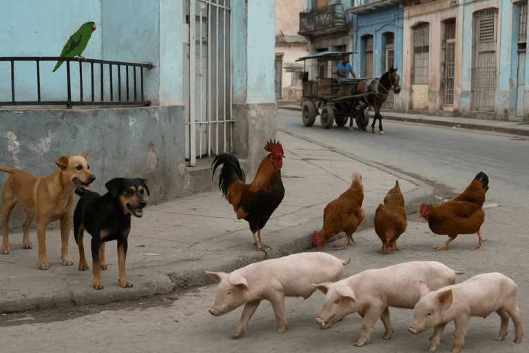 Recreación de una calle de La Habana