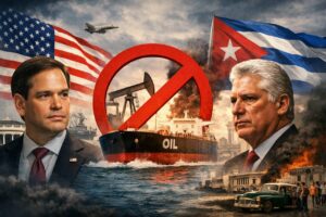 Marco Rubio y Miguel Díaz-Canel en contexto de bloqueo petrolero