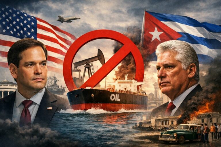 Marco Rubio y Miguel Díaz-Canel en contexto de bloqueo petrolero
