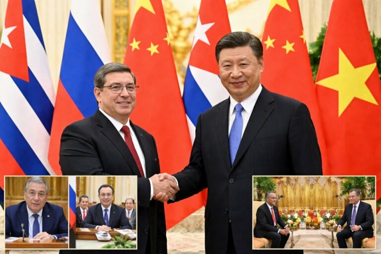 Reunión diplomática entre representantes de Cuba, Rusia y China.